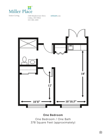 Floorplan of Miller Place, Assisted Living, Celina, OH 3