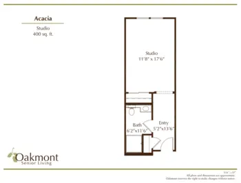 Floorplan of Oakmont of San Antonio Heights, Assisted Living, Upland, CA 1