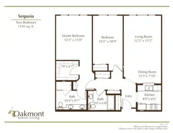 Floorplan of Oakmont of San Antonio Heights, Assisted Living, Upland, CA 4