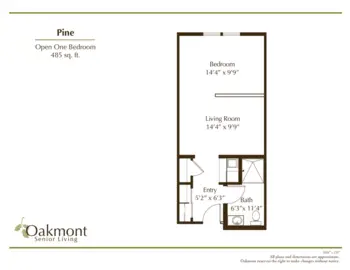 Floorplan of Oakmont of San Antonio Heights, Assisted Living, Upland, CA 7