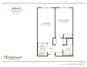 Floorplan of Oakmont of San Antonio Heights, Assisted Living, Upland, CA 9