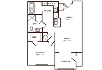 Floorplan of Parkwood Village, Assisted Living, Wilson, NC 1