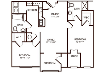 Floorplan of Parkwood Village, Assisted Living, Wilson, NC 8