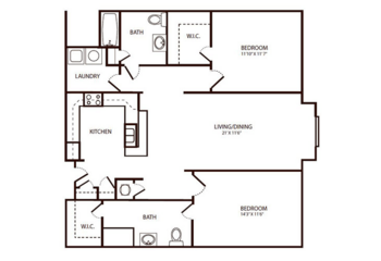 Floorplan of Parkwood Village, Assisted Living, Wilson, NC 9
