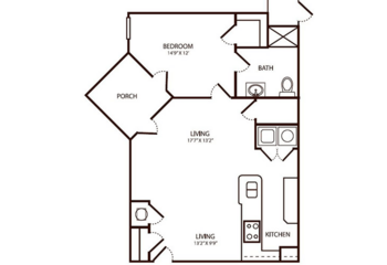 Floorplan of Parkwood Village, Assisted Living, Wilson, NC 10