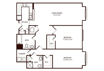 Floorplan of Parkwood Village, Assisted Living, Wilson, NC 18