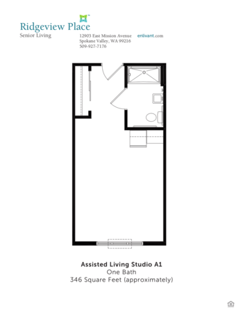 Floorplan of Ridgeview Place, Assisted Living, Spokane Valley, WA 1