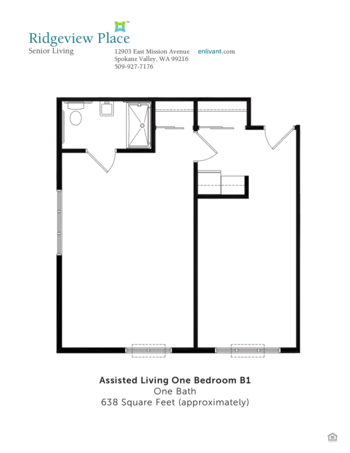 Floorplan of Ridgeview Place, Assisted Living, Spokane Valley, WA 3