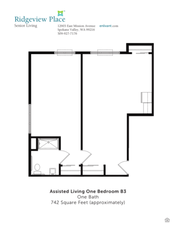 Floorplan of Ridgeview Place, Assisted Living, Spokane Valley, WA 5