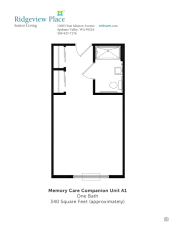 Floorplan of Ridgeview Place, Assisted Living, Spokane Valley, WA 7