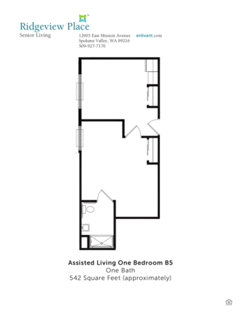 Floorplan of Ridgeview Place, Assisted Living, Spokane Valley, WA 8