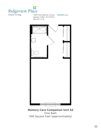Floorplan of Ridgeview Place, Assisted Living, Spokane Valley, WA 9