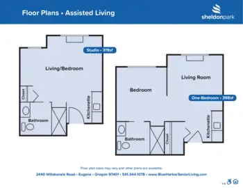 Floorplan of Sheldon Park, Assisted Living, Eugene, OR 1
