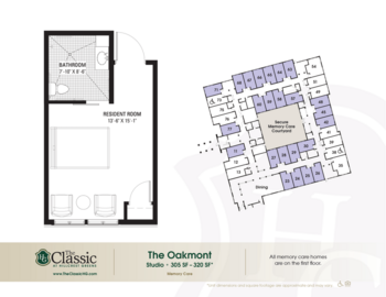 Floorplan of The Classic at Hillcrest Greens, Assisted Living, Memory Care, Altoona, WI 1