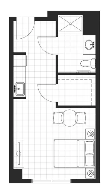 Floorplan of The Residence at Five Corners, Assisted Living, North Easton, MA 1