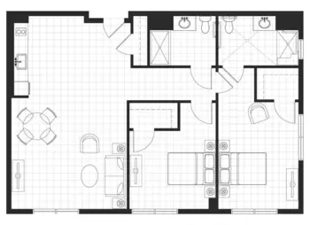 Floorplan of The Residence at Five Corners, Assisted Living, North Easton, MA 2