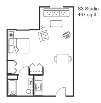 Floorplan of The Suites Assisted Living & Memory Care, Assisted Living, Memory Care, Grants Pass, OR 5