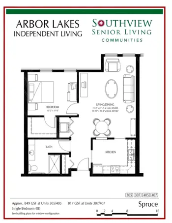 Floorplan of Arbor Lakes Senior Living, Assisted Living, Memory Care, Maple Grove, MN 7