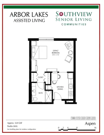 Floorplan of Arbor Lakes Senior Living, Assisted Living, Memory Care, Maple Grove, MN 16