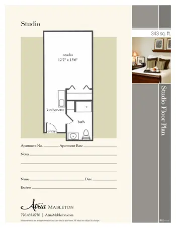 Floorplan of Atria Mableton, Assisted Living, Austell, GA 1