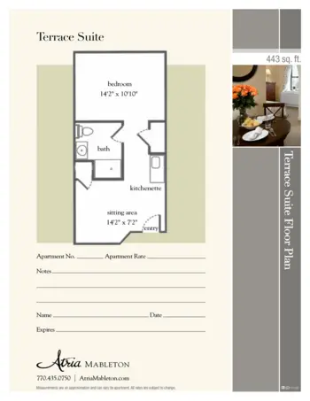 Floorplan of Atria Mableton, Assisted Living, Austell, GA 2