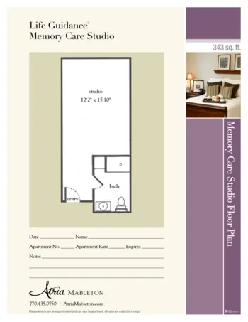 Floorplan of Atria Mableton, Assisted Living, Austell, GA 4