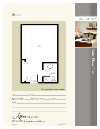 Floorplan of Atria Penfield, Assisted Living, Penfield, NY 2