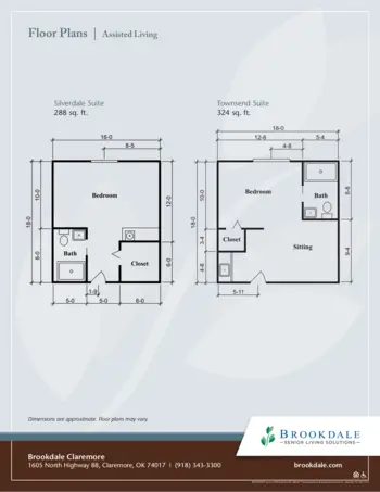 Floorplan of Brookdale Claremore, Assisted Living, Memory Care, Claremore, OK 1