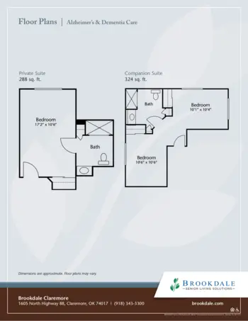 Floorplan of Brookdale Claremore, Assisted Living, Memory Care, Claremore, OK 3