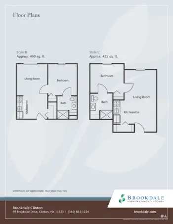 Floorplan of Brookdale Clinton, Assisted Living, Clinton, NY 1