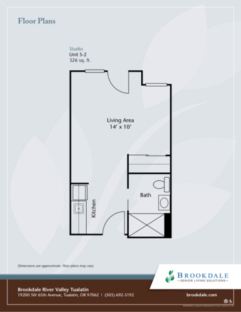 Floorplan of Brookdale River Valley Tualatin, Assisted Living, Tualatin, OR 3