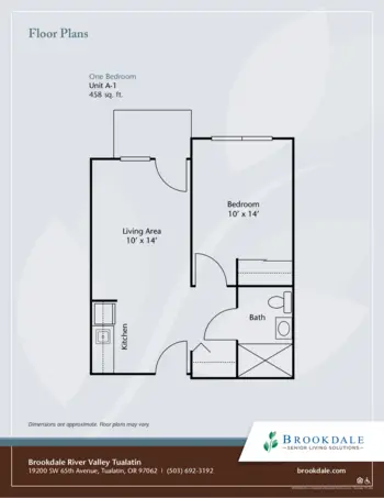 Floorplan of Brookdale River Valley Tualatin, Assisted Living, Tualatin, OR 4