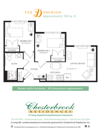 Floorplan of Chesterbrook Residences, Assisted Living, Falls Church, VA 3