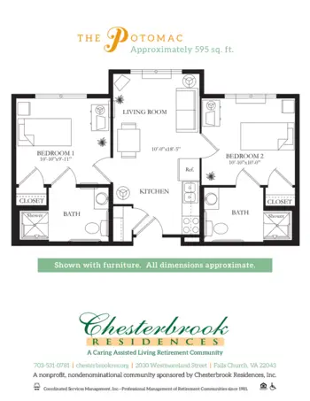 Floorplan of Chesterbrook Residences, Assisted Living, Falls Church, VA 5