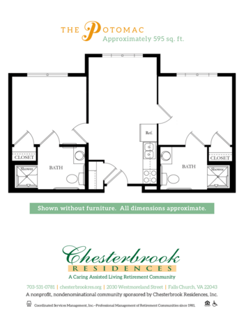 Floorplan of Chesterbrook Residences, Assisted Living, Falls Church, VA 6