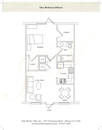 Floorplan of John-Wesley Villas, Assisted Living, Macon, GA 2