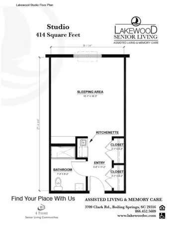 Floorplan of Lakewood Senior Living, Assisted Living, Memory Care, Boiling Springs, SC 3