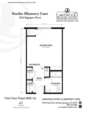 Floorplan of Lakewood Senior Living, Assisted Living, Memory Care, Boiling Springs, SC 4