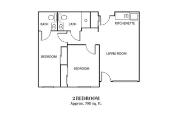 Floorplan of Legend of Hutchinson, Assisted Living, Hutchinson, KS 2