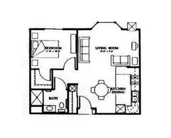 Floorplan of Meadow Lakes Senior Living, Assisted Living, Memory Care, Rochester, MN 3