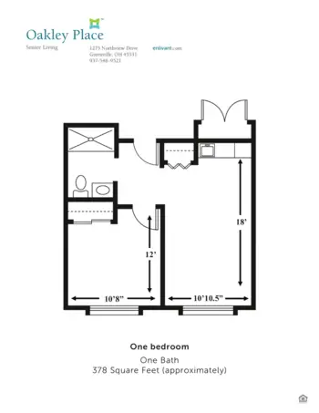 Floorplan of Oakley Place, Assisted Living, Greenville, OH 3