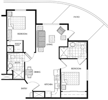 Floorplan of Riverside East, Assisted Living, Bothell, WA 4