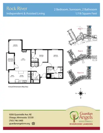 Floorplan of Riverview Landing, Assisted Living, Memory Care, Otsego, MN 12