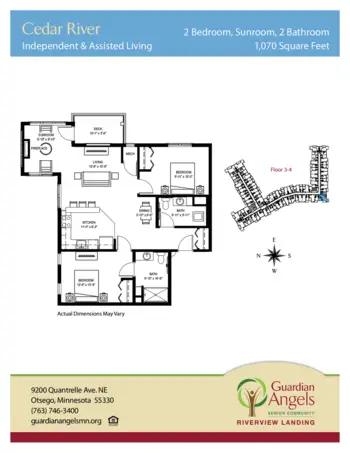 Floorplan of Riverview Landing, Assisted Living, Memory Care, Otsego, MN 16