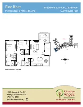 Floorplan of Riverview Landing, Assisted Living, Memory Care, Otsego, MN 13