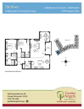 Floorplan of Riverview Landing, Assisted Living, Memory Care, Otsego, MN 11