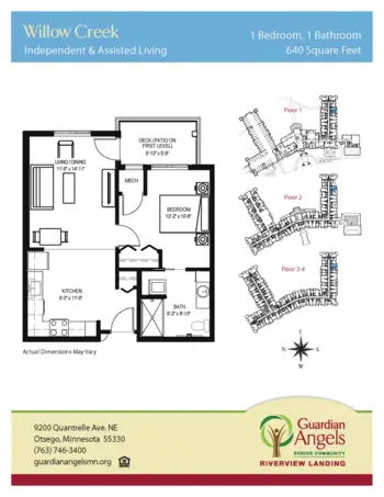 Floorplan of Riverview Landing, Assisted Living, Memory Care, Otsego, MN 1