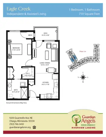Floorplan of Riverview Landing, Assisted Living, Memory Care, Otsego, MN 19