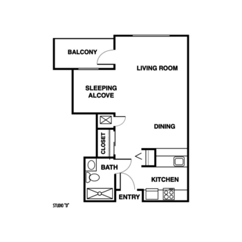 Floorplan of Sedona Winds, Assisted Living, Sedona, AZ 8