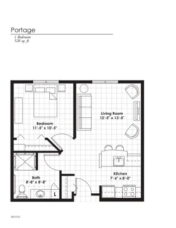 Floorplan of The Fountains at Hosanna, Assisted Living, Memory Care, Lakeville, MN 4